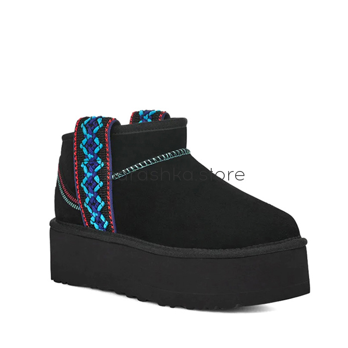 Classic Ultra Mini Braid Platform Black -  Barashka.Store