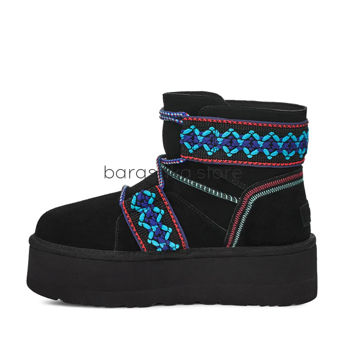 Classic Mini Braid Platform Black -  Barashka.Store