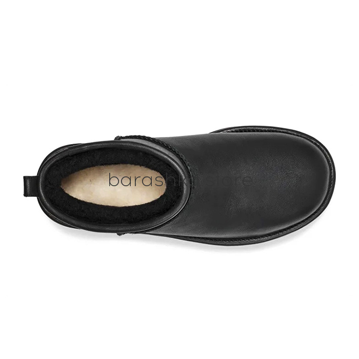 Ultra Mini Platform Leather Black -  Barashka.Store