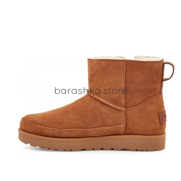 Classic Mini Zip Suede Chestnut -  Barashka.Store