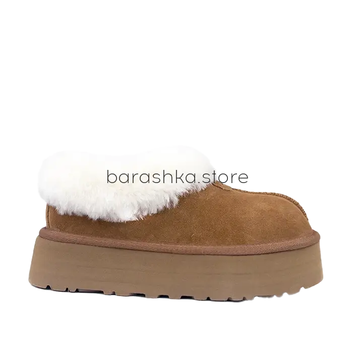 Revival Platform Slippers Chestnut -  Barashka.Store