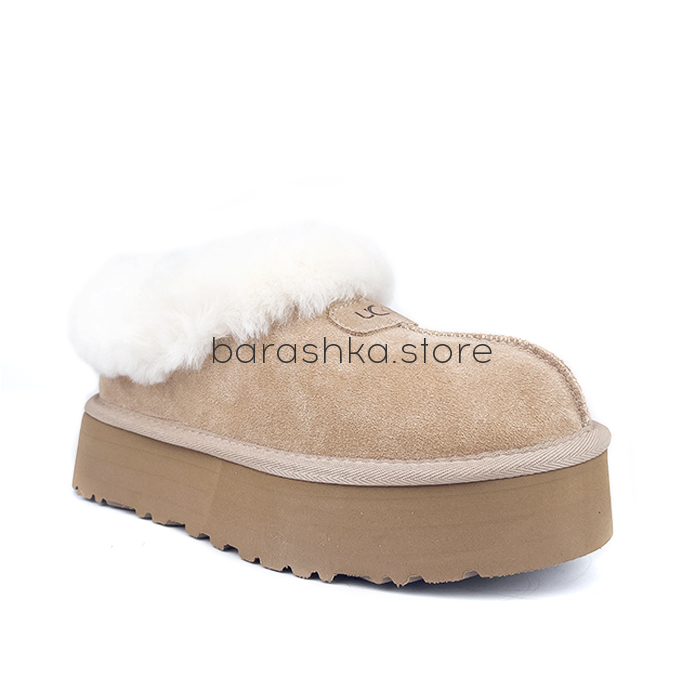 Revival Platform Slippers Sand -  Barashka.Store