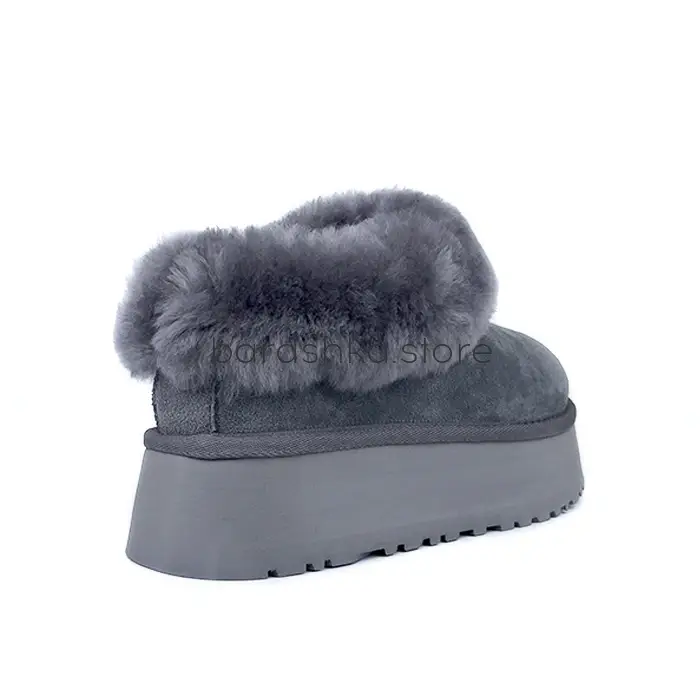 Revival Platform Slippers Grey -  Barashka.Store