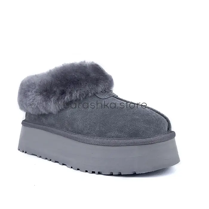 Revival Platform Slippers Grey -  Barashka.Store