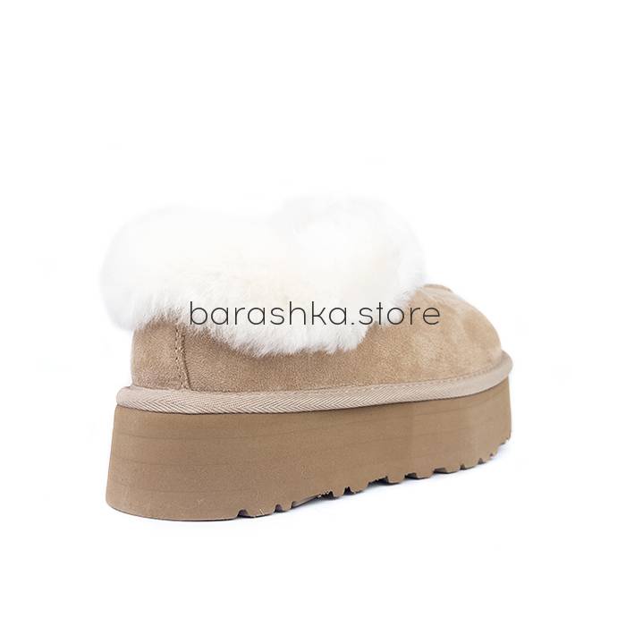 Revival Platform Slippers Sand -  Barashka.Store