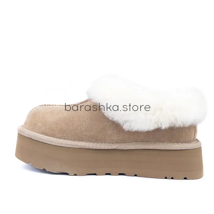 Revival Platform Slippers Sand -  Barashka.Store