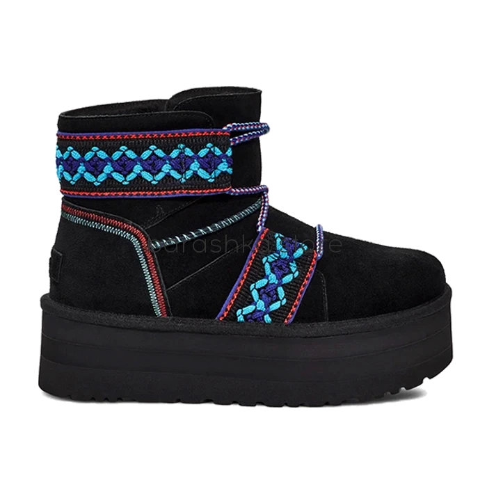 Classic Mini Braid Platform Black -  Barashka.Store