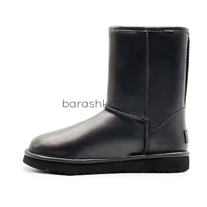 Classic Short Leather Black -  Barashka.Store